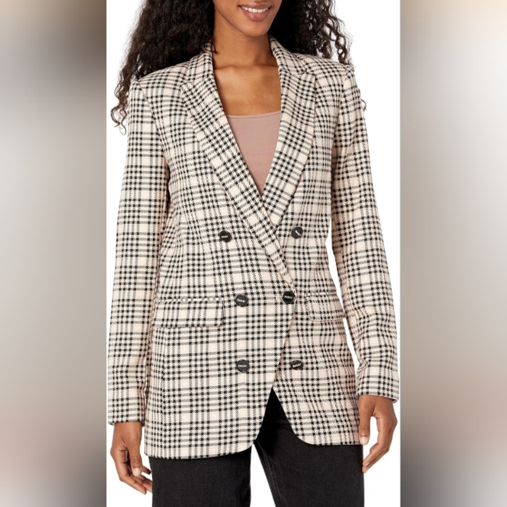 DKNY Womens Below Hips Double Breasted Long Sleeve Boyfriend Jacket Blazer - Picture 2 of 15